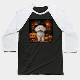 Halloween Bichon frise Baseball T-Shirt